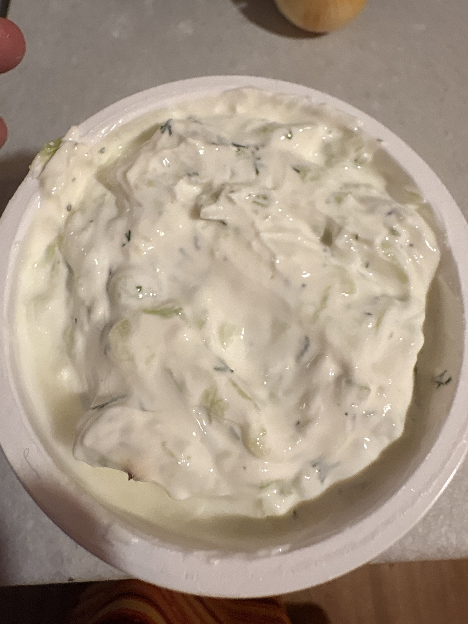 Homemade tzatziki dip
