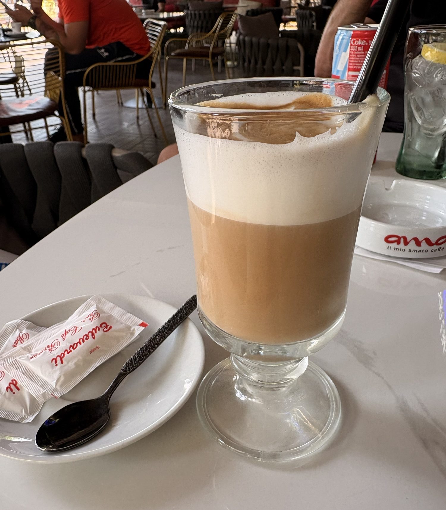 Traditional coffee enjoyed at a café in Albania